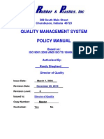 Quality Management System Policy Manual: 589 South Main Street Churubusco, Indiana 46723