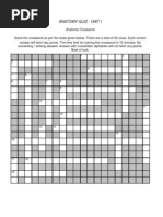 Anatomy Quiz - Unit I