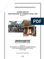 Guidelines On Maintenance of Common Facilities: Community Capacity Building Guidelines Series No. 5