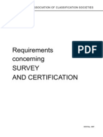 SURVEY REQUIREMENTS FOR CLASSIFICATION SOCIETIES