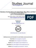 Labor Studies Journal: Mandatory Overtime Work in The United States: Who, Where, and What?