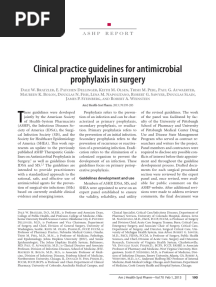 Clinical Practice Guidelines For Antimicrobial Prophylaxis in Surgery (Update 2013)