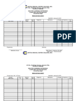 Medication Sheet