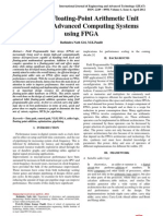 Pipelined Floating-Point Arithmetic Unit (FPU) for Advanced Computing Systems using FPGA