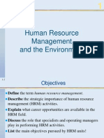Human Resource Management and The Environment