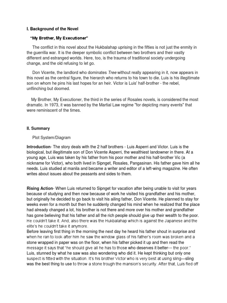 My brother my executioner book report 07 picture