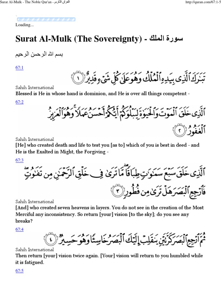 Surah Al Mulk Monotheism Monotheistic Religions