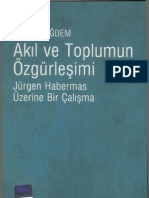 Akıl Ve Toplumun Özgürleşimi, Habermas Üzerine