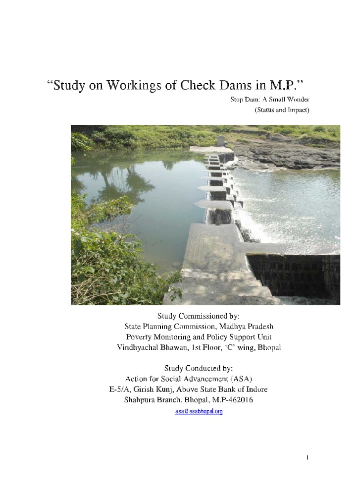 Assessment of Check DamStop Dam PDF