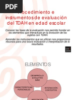 Instrumentos de evaluación TDAH