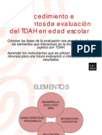 Instrumentos de evaluación TDAH