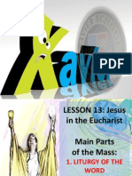 Lesson 13 Jesus in The Eucharist Liturgy of The Word