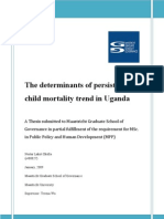 The Determinants of Persistent Child Mortality Trend in Uganda