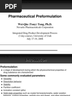 Preformulation Studies