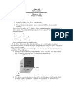 Class-XI Mathematics Three Dimensional Geometry Chapter-12 Chapter Notes Key Concepts