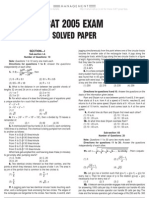 CAT 2005 Solved Papers
