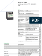 Variable speed drive data sheet