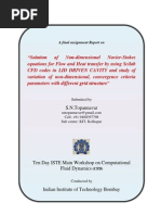 Download Lid Driven Cavity CFD Simulation Report by S N Topannavar by Akshay Patil SN121327145 doc pdf