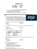 Soal Biologi Kelas Xi SMA 11