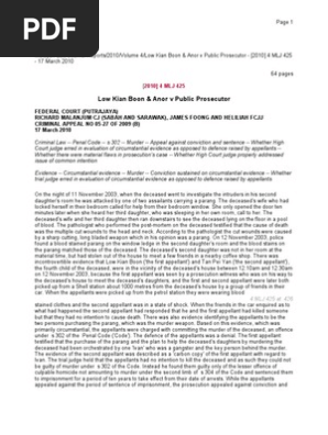 Low Kian Boon Anor V Public Prosecutor Pdf Circumstantial Evidence Witness