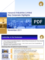 Reliance Industries Limited Key Corporate Highlights