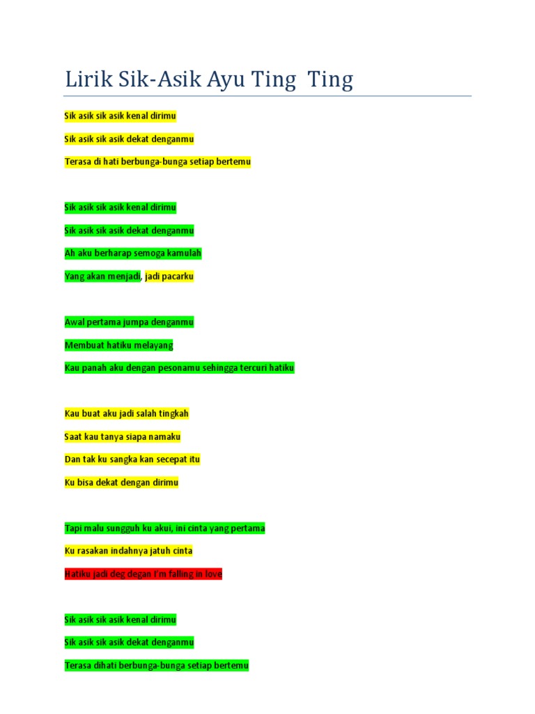 Ayu Ting Ting Sik Asik By Indonesia Karaoke On Soundcloud Hear The World S Sounds