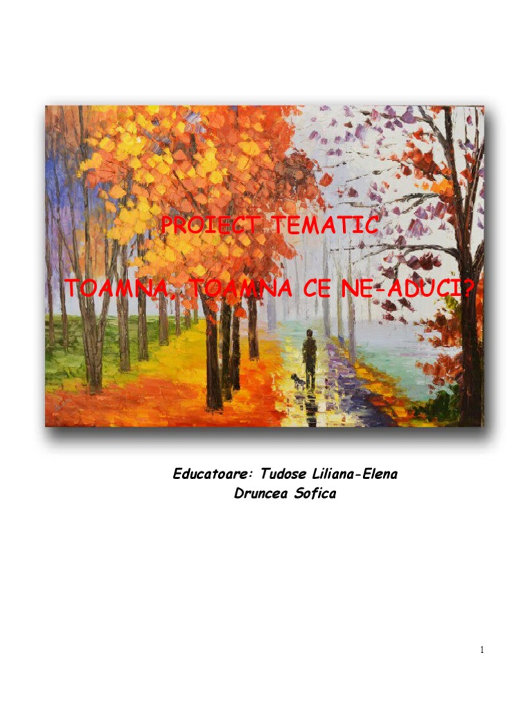 Proiect Tematic Toamna | PDF