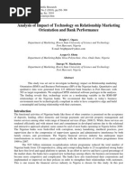 Analysis of Impact of Technology On Relationship Marketing