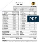 Game Notes vs. CHI