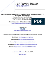 Gender and the Division of Household Labor in Older Couples