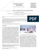 Inelastic Performance of Cold-Formed Steel Strap Braced Walls