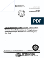 Geometry Factors for Calculation of Gear Teeth