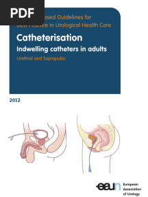 Evidence-Based Guidelines For Best Practice in Urological Health Care: Catherisation Indwelling Catheters in Adults (Urethral and Suprapubic)