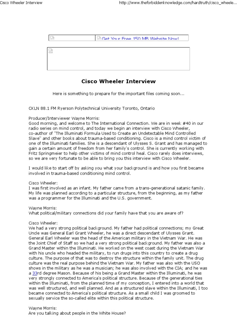 02 Cisco Wheeler Interview | PDF | Psychological Trauma | Recall (Memory)