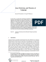 Evolution, Perfection, and Theories of Language Kinsellla Marcus 2009