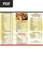 Family House of Pizza and Seafood Menu