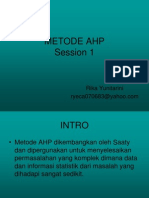 Sistem Penunjang Keputusan Dengan Menggunakan Metode Analytical Hierarchi Process (AHP)