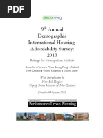 9th Annual Demographia International Housing Affordability Survey (2013)