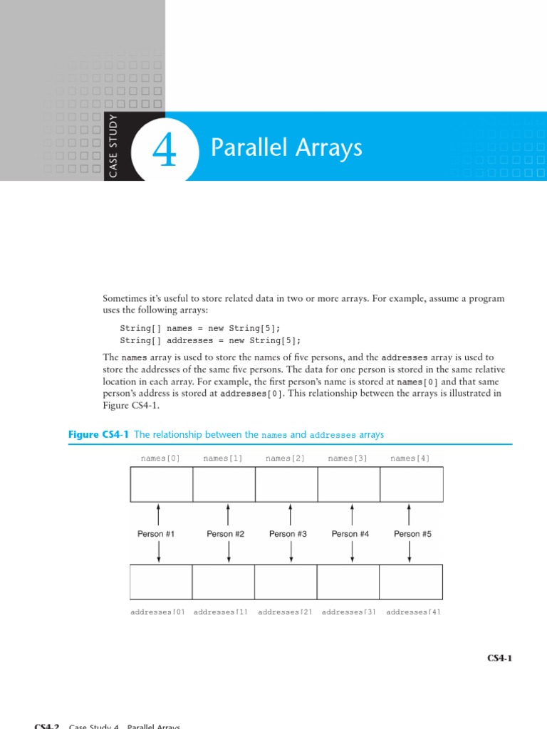 Parallel Arrays | PDF | Array Data Structure | String (Computer Science)