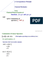 Commutators and The Correspondence Principle Formal Connection Q.M. Classical Mechanics