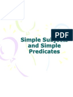 Simple Subjects and Simple Predicates This