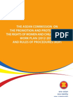 The ASEAN Commission On The Promotion and Protection of The Rights of Women and Children (ACWC) Work Plan 2012-2016 and Rules of Procedures (ROP)