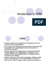 Introduction to the Key Concepts of Human Resource Management (HRM