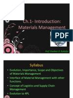 Materials & Logistics Management Introduction