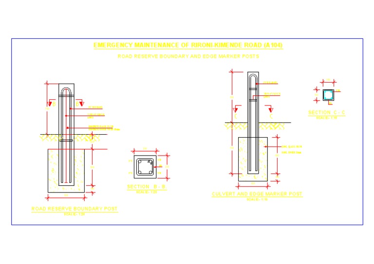 Culvert and Edge Marker Post Details | PDF