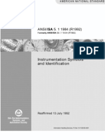 ANSI ISA 5.1 1984 (R1992) Instrumentation Symbols and Identification