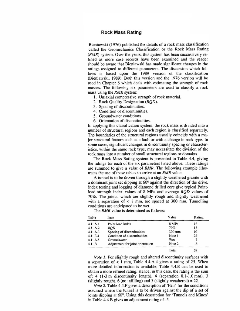 RMR | PDF | Solid Mechanics | Geotechnical Engineering