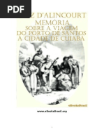 Memória sobre a viagem do porto de Santos à cidade de Cuiabá