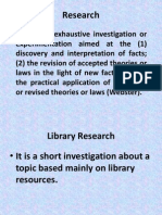 Library Research