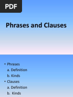 Phrases and Clauses